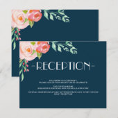 ブルーミング ボタニカルズ | 結婚式の招待状カード エンクロージャーカード (正面/裏面)