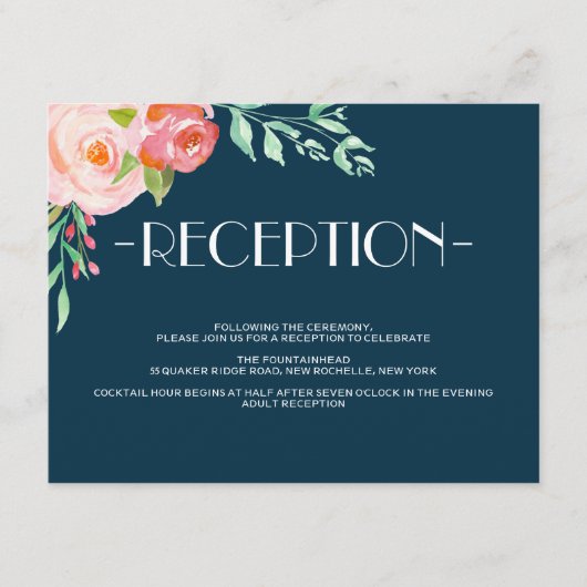 ブルーミング ボタニカルズ | 結婚式の招待状カード エンクロージャーカード (正面)