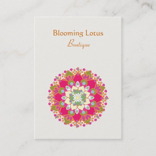 ブルーミングLotus Chubby Business Card 名刺 (正面)