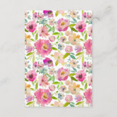 ブルーミングPinkフローラ結婚のゲスト情報 エンクロージャーカード (裏面)