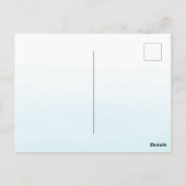 ブルーミントアロハフローラトロピカルウォーター色 ポストカード (裏面)