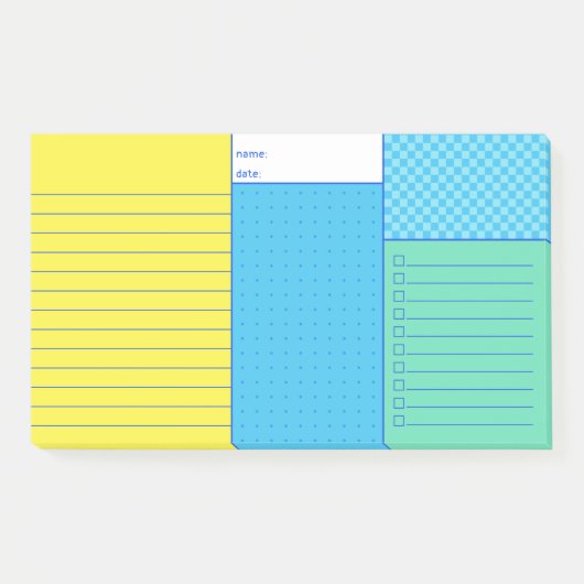 ブルーミントイエロー実用的な編成を行うにはコンボ ポストイット (正面)
