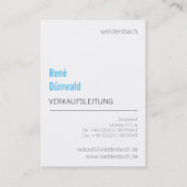 ブルーミントエレガントフレッシュモダン名刺 名刺 (正面)