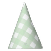 ブルーミントギンガムバッバローチェック パーティーハット (右)