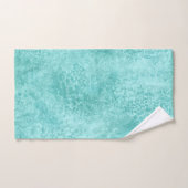 ブルーミントシーグリーンコーラルテクスチャ バスタオルセット (ハンドタオル)