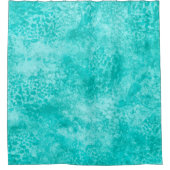 ブルーミントシーグリーンテクスチャ シャワーカーテン (正面)