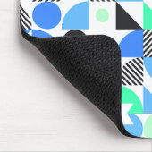 ブルーミントパーソナライズされたモダンジオメトリック マウスパッド (コーナー)