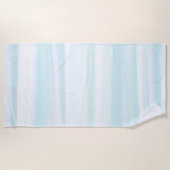 ブルーミントホワイトビーチイウォーター色 ビーチタオル (正面)