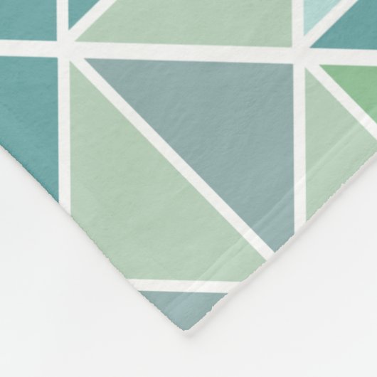 ブルーミントモダン抽象芸術三角形パターン フリースブランケット (角)