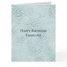 ブルーミントレオパードプリントグリッター