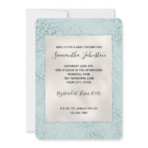 ブルーミントレオパードプリントグリッター