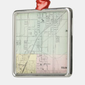 ブルーミントン·ノーマル·マップ メタルオーナメント (左)