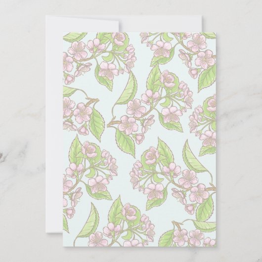 ブルーミントヴィンテージフローラガレンティーズデイティーパーティー 招待状 (裏面)