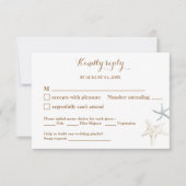 ブルーミール選択ソングリクエスト結婚の小さいRSVP ノートカード (正面)