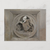 ブルームのハロウィーンの魔女3d石の彫刻写真 ポストカード (正面)