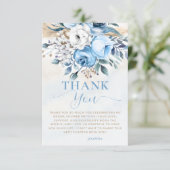 ブルームの愛 何か青いバラの花のシャワーパーティ サンキューカード (スタンド正面)
