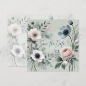 ブルームの青い花を保存する日 招待状 (正面/裏面)