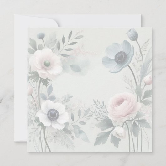 ブルームの青い花を保存する日 招待状 (裏面)