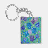ブルームストフローラアクリル正方形キーチェーン キーホルダー (正面左)