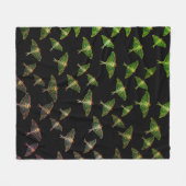 ブルームスバタフライアート フリースブランケット (正面(横))