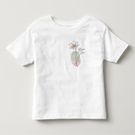 ブルームスローミニマリストフラワーアート トドラーTシャツ
