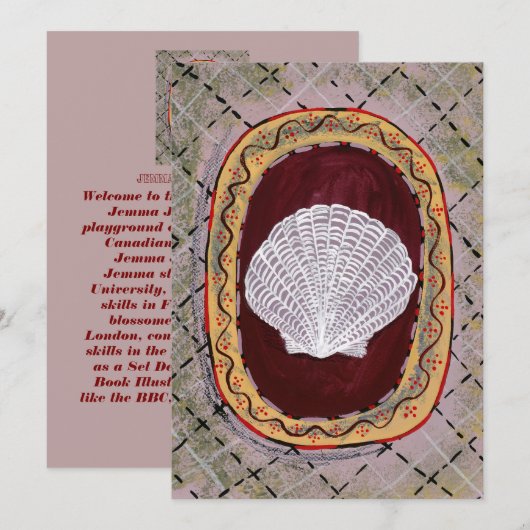 ブルームズベリーとチャールストンインスパイアシーシェルアートカード シーズンカード (正面/裏面)