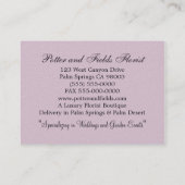 ブルームデビルエレガントフローラプロフェッショナル 名刺 (裏面)