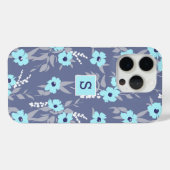 ブルームパターン モノグラム /イニシャル Case-Mate iPhoneケース (裏面 (横))