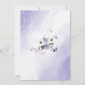 ブルームパーエレガントプルの花の水彩ベビー 招待状 (裏面)