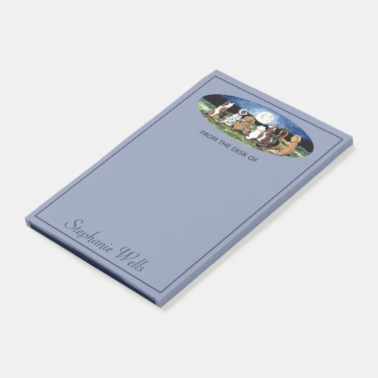 ブルームパーソナライズされたーンドッグズフレンドズカワイイ動物 ポストイット (アングル)