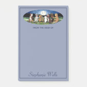 ブルームパーソナライズされたーンドッグズフレンドズカワイイ動物 ポストイット (正面)