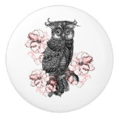 ブルームピンクの蘭 セラミックノブ (正面)