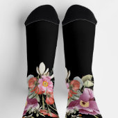 ブルームピンク結婚のフローラブーケをブラック ソックス (上部)