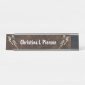 ブルームブラウンズに白い魔女飛んでいる3人 デスクネームプレート (正面)