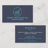 ブルームホームクリーニングハウス保ズネイビーブルー 名刺 (正面/裏面)