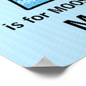 ブルームースモノグラムレターMベビールーム ポスター (角)