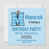 ブルームースレターM子供の誕生日パーティー 招待状 (裏面)