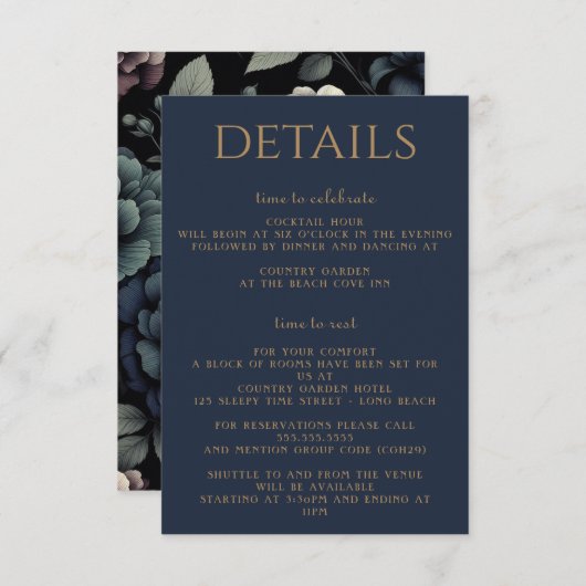 ブルームーディフローラ エンクロージャーカード (正面/裏面)