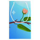 ブルームーブルーミング春ブランチ付き青空グラディエント スモールペーパーバッグ (裏面)