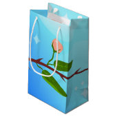 ブルームーブルーミング春ブランチ付き青空グラディエント スモールペーパーバッグ (裏面アングル)