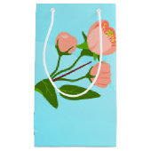 ブルームーブルーミング春ブランチ付き青空グラディエント スモールペーパーバッグ (正面)