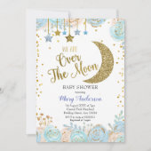 ブルームーンとスターベビーシャワー 招待状 (正面)