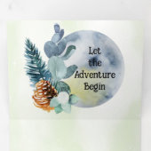 ブルームーンとレイクシーン屋外 三つ折り招待状 (内部最初)