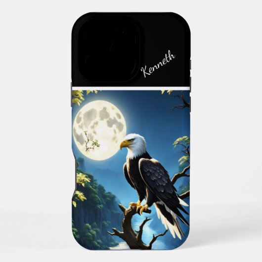 ブルームーンと夜の鷲 iPhoneケース (裏面)