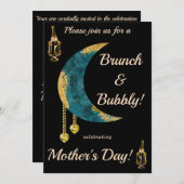 ブルームーンのギルドゴールド、イエローハートの母の日 招待状 (正面/裏面)