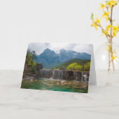 ブルームーンの谷|のヒスイのドラゴンの雪山 カード (黄色い花)