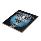 ブルームーンを持つ石造りのガーゴイル タイル (側面)