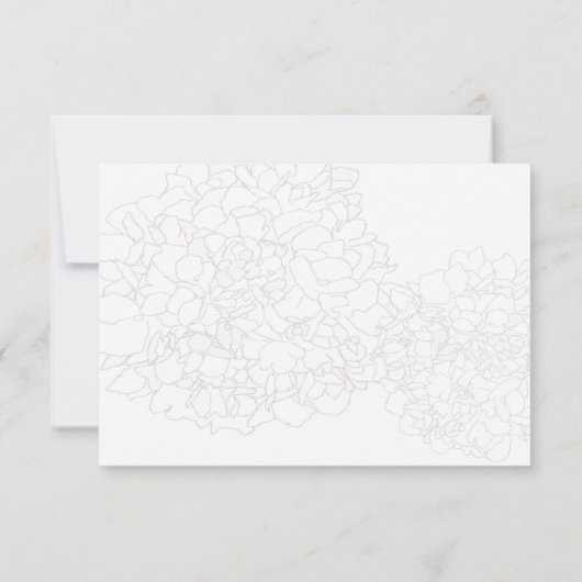 ブルームーンアジサイ結婚式RSVPメニューカード 出欠カード (裏面)