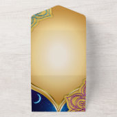 ブルームーンアラビアンナイツグレームパープル結婚ズ オールインワン招待状 (外側)