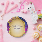 ブルームーンアラビアンナイツグレームパープル結婚ズ ペーパープレート (パーティー)